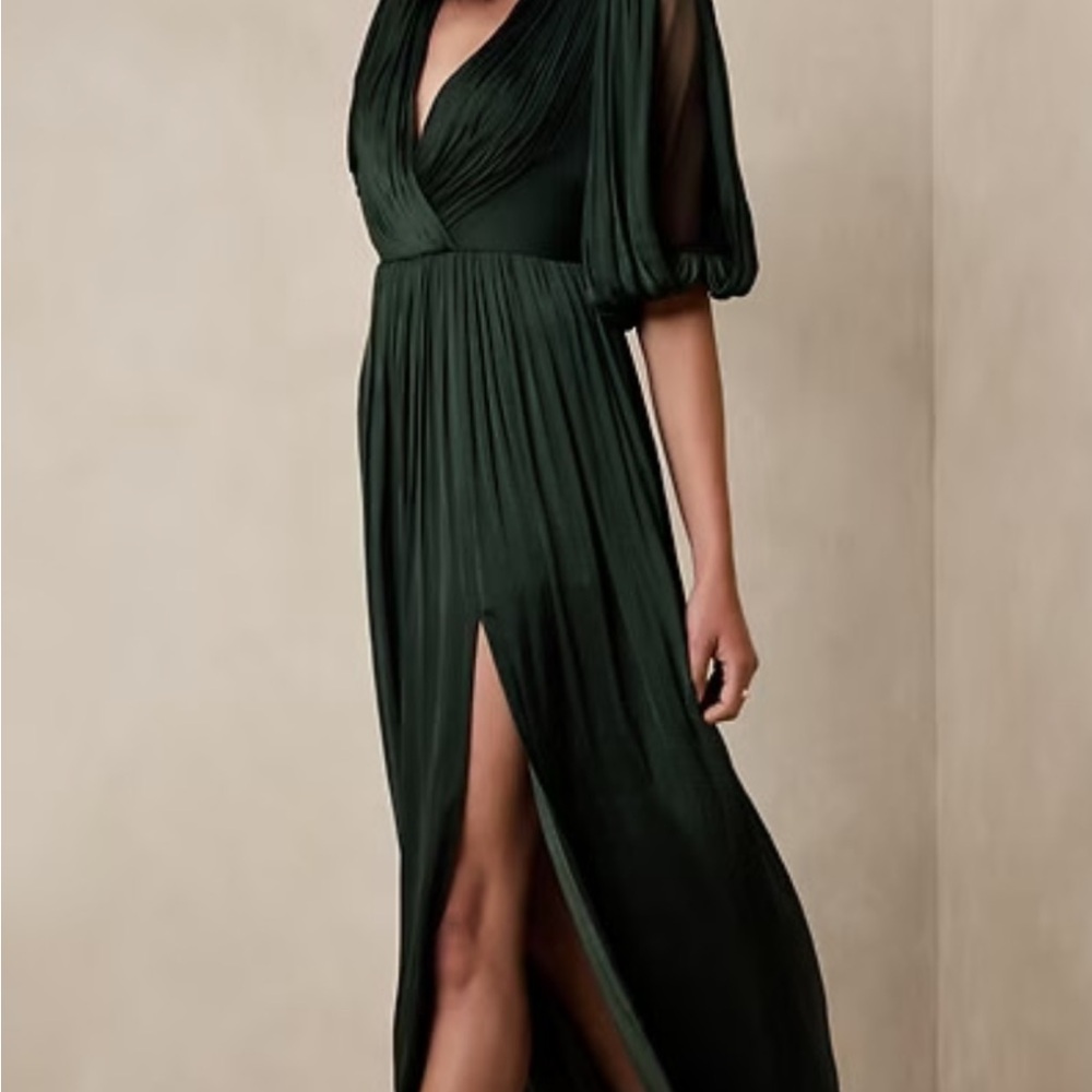 Banana Republic Dark Green Maxi Dress
